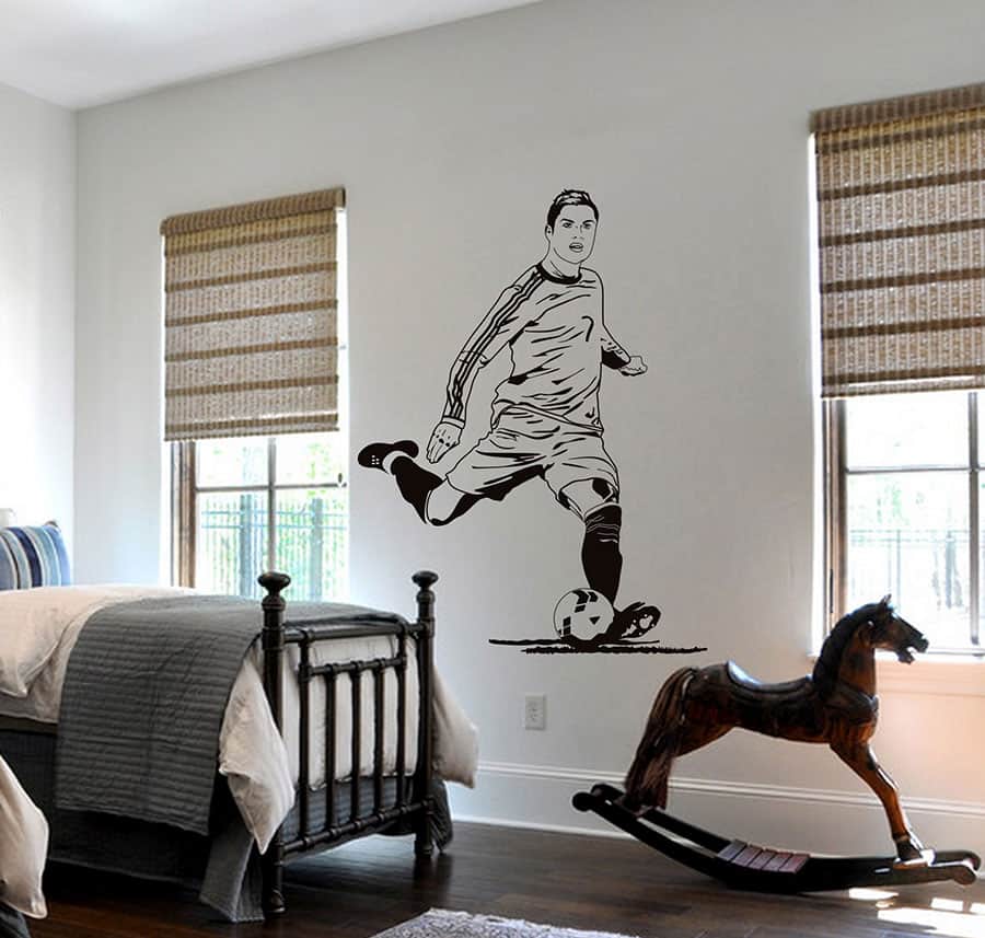 Cristiano Ronaldos Football Shadow Wall Sticker