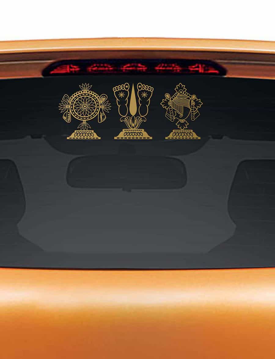 Lord Balaji Symbol Car Rear Glass Sticker