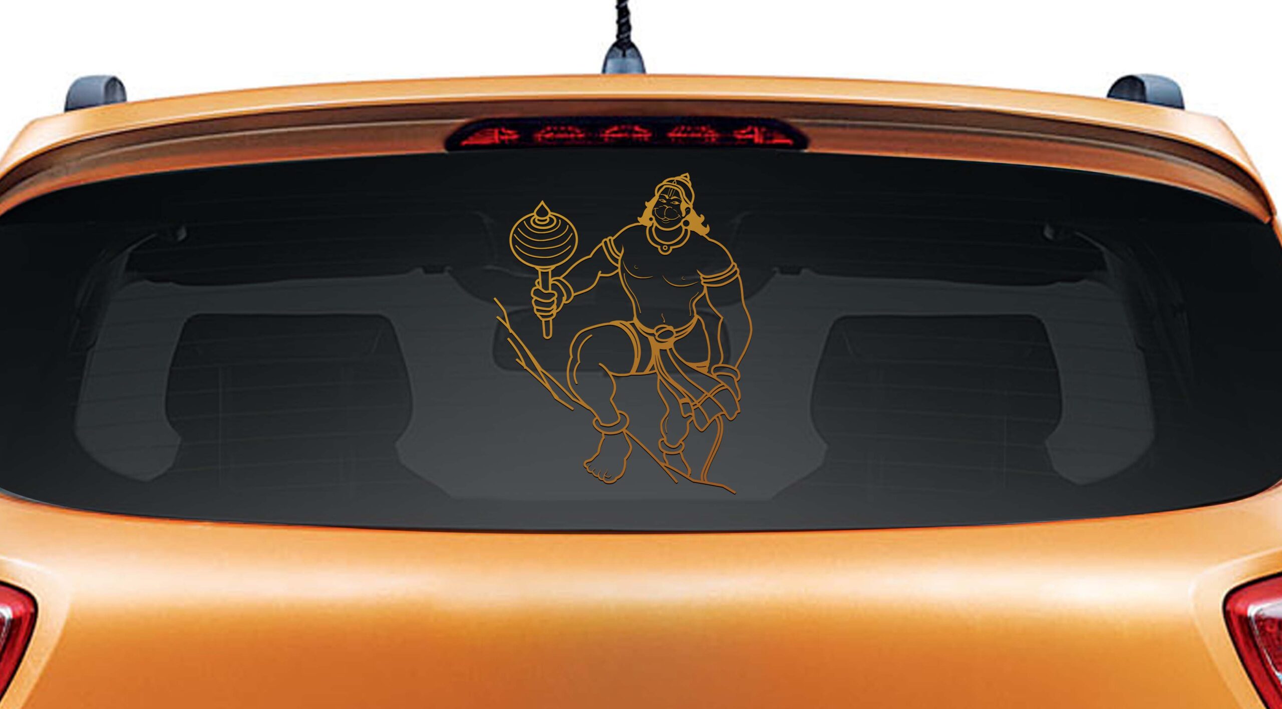 Mighty Hanuman Car Rear Glass Sticker