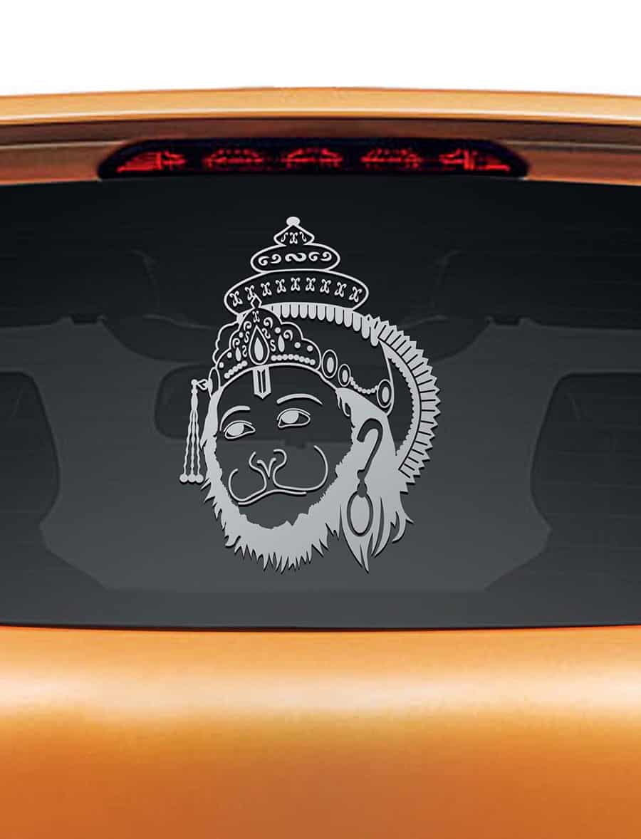 Buy STR Stickers Hanumanji Face Cut Out Reflective Radium Stickers Self  Adhesive Bike and Car Propose16 X 8 Cm Orange Red Tilak Color Online at  Low Prices in India  Amazonin