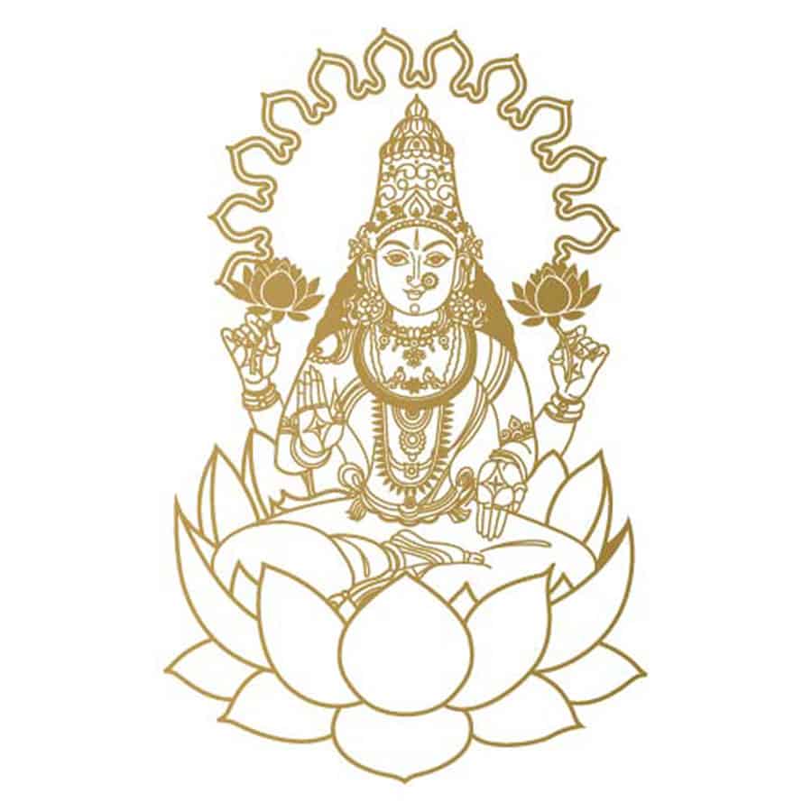 Goddess Lakshmi Car Rear Glass Sticker