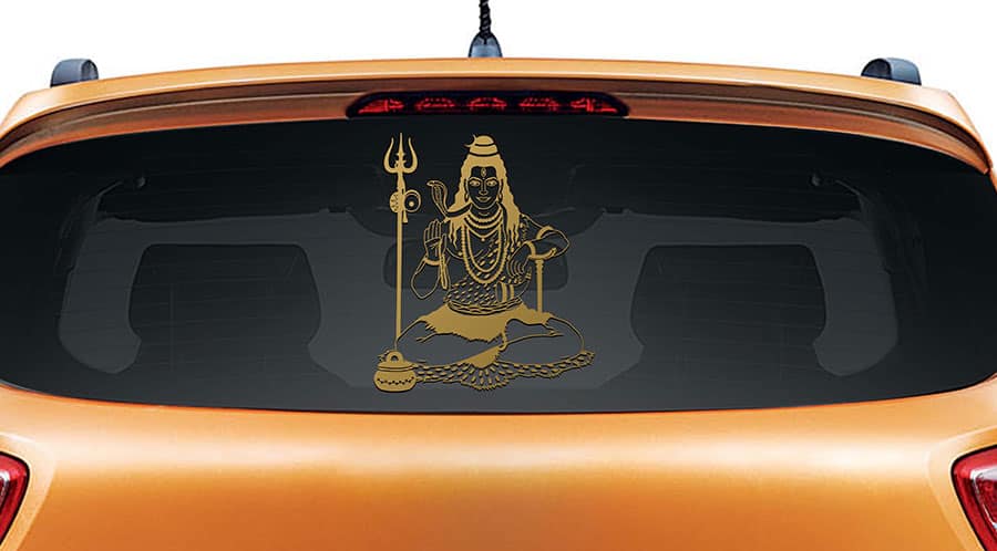 Lord Shiva Car Rear Glass Sticker