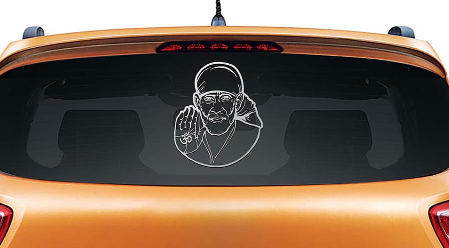 Sai Baba Car Rear Glass Sticker