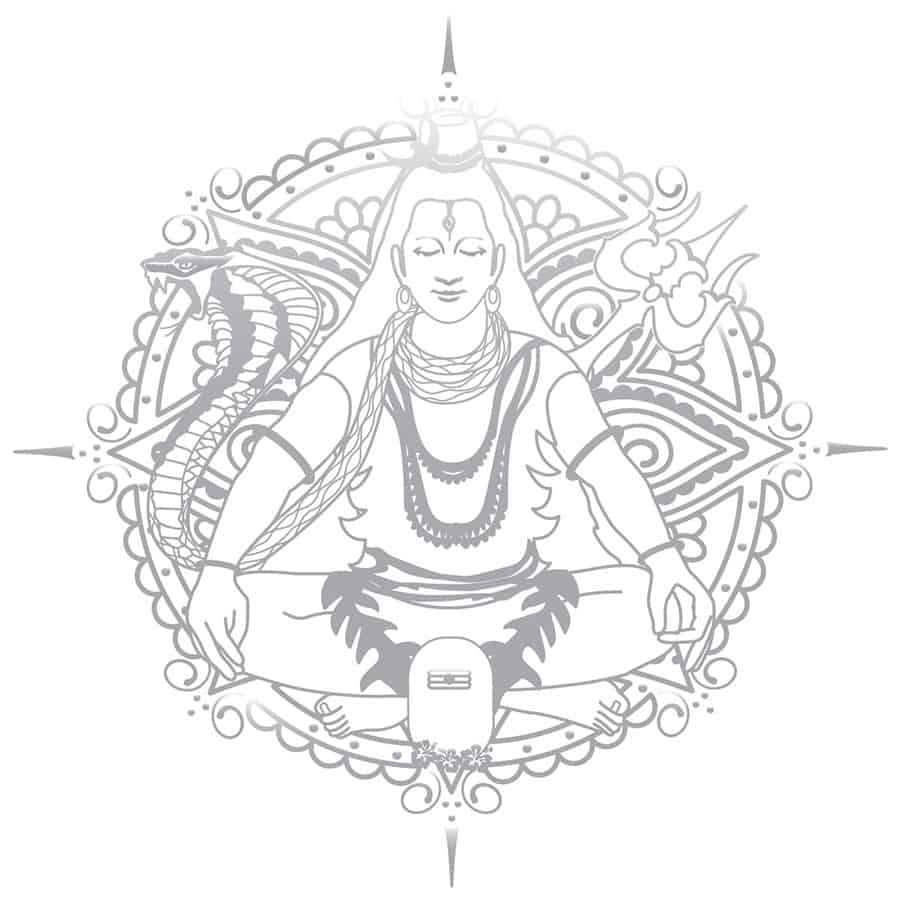 Shiva Sketch Car Rear Glass Sticker