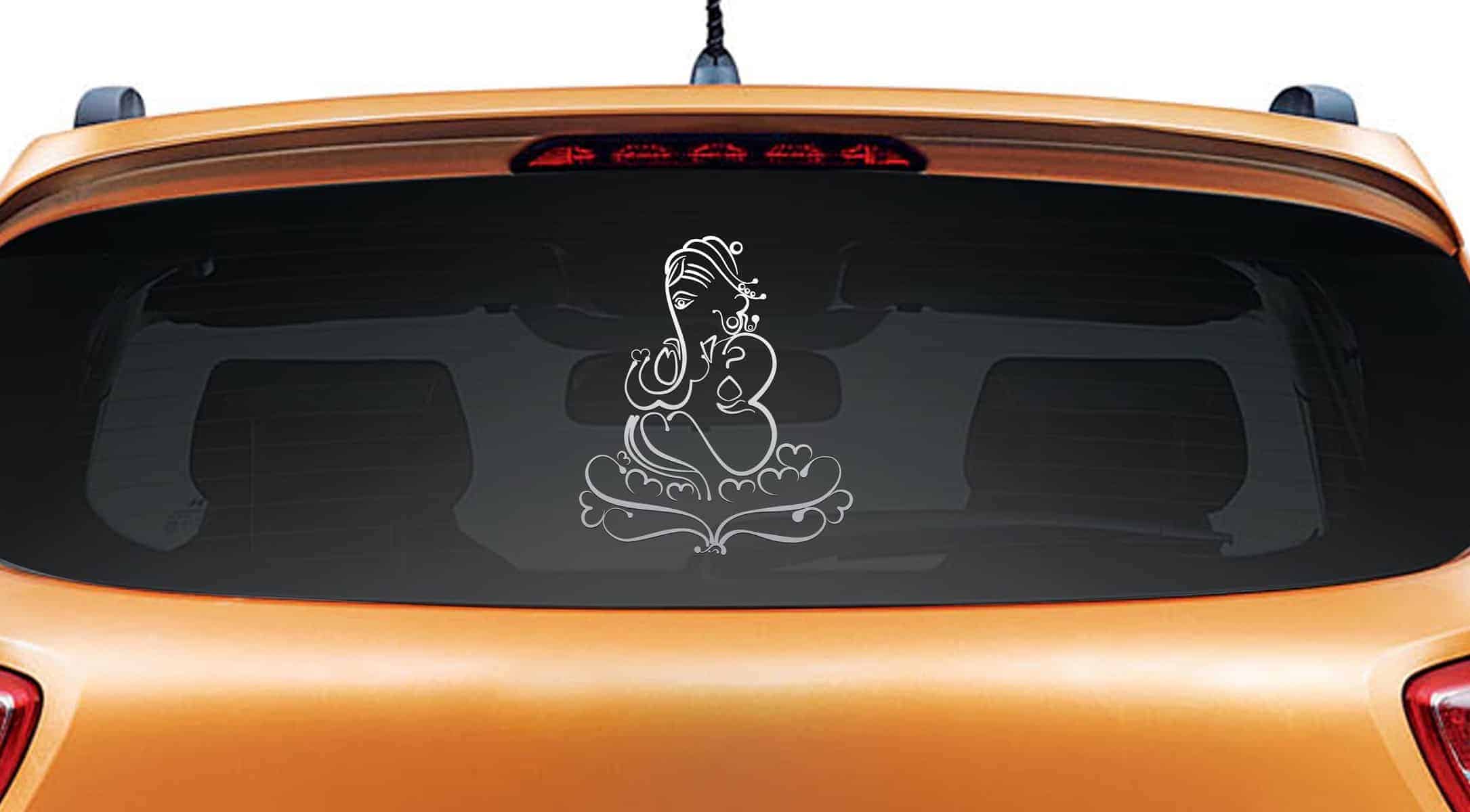 Art Ganesh Car Rear Glass Sticker