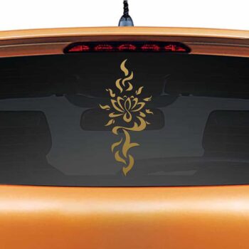 WDC02035 Lotus Bindi Gold Rear 2 Car Sticker