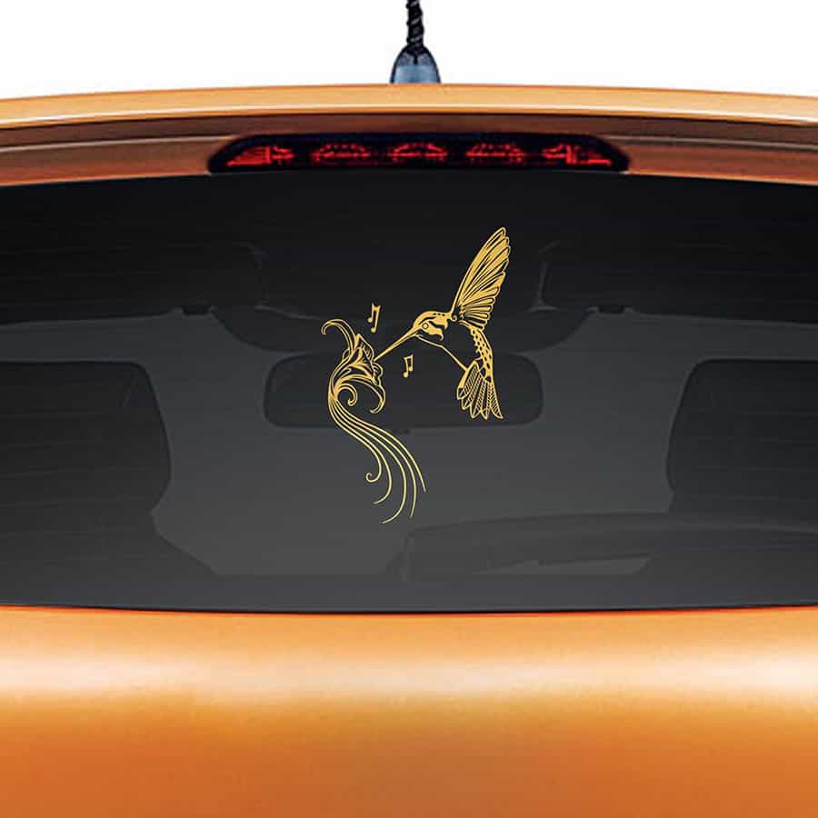 Humming Bird Car Rear Glass Sticker