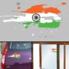 India Flag Jai Bharath Flag Car Stickers for Body / Glass / Wall - Colour Splash Design