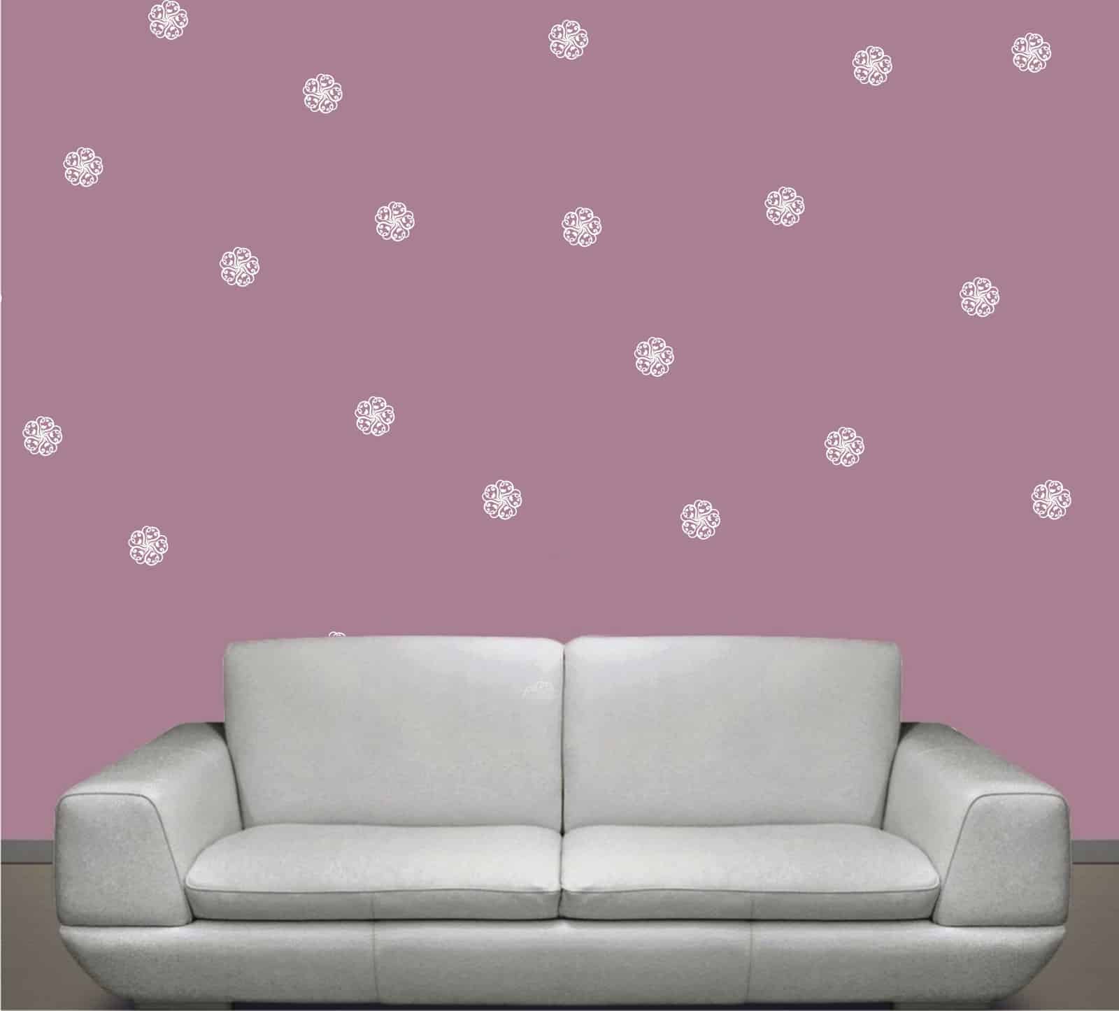 Flower Swirl Wall Pattern
