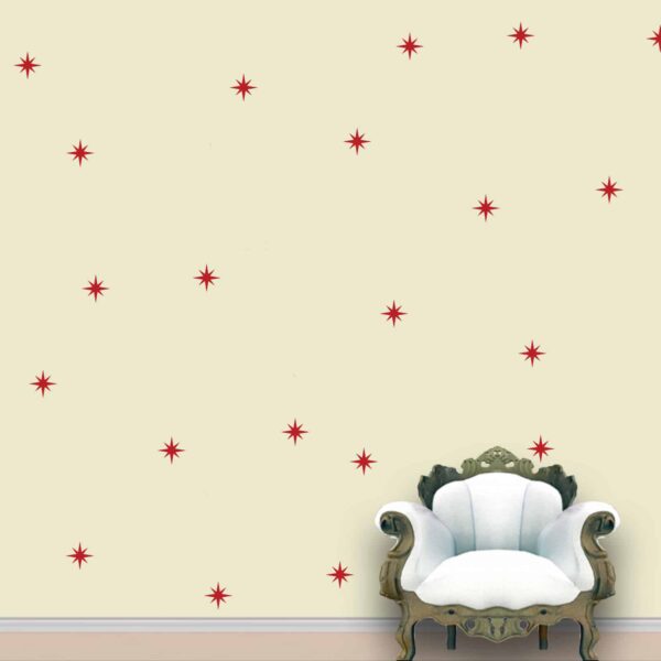 Shining Star Wall Pattern Red Blood Stickers Set of 60