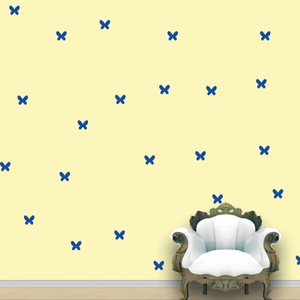 Butterfly Wall Pattern Blue Royal Stickers Set of 75