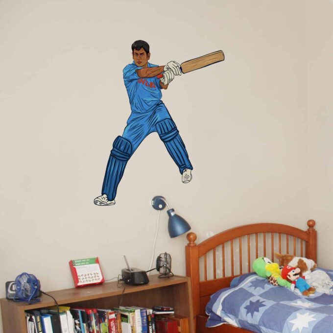 WDPCAMSP0001 Print your own cricketer wall sticker kids