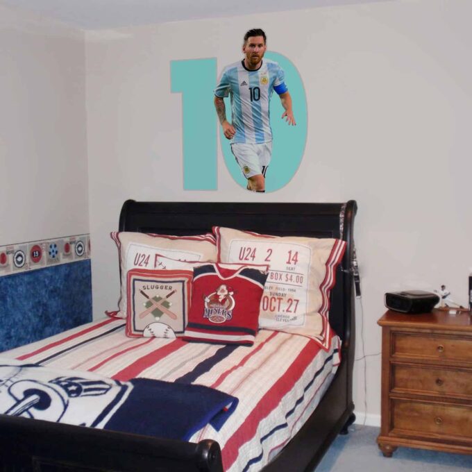 WDPCAMSP0002 Print your own footballer wall sticker teen