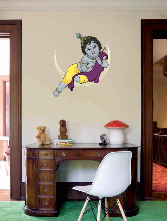 Baby Krishna Painted wall sticker room