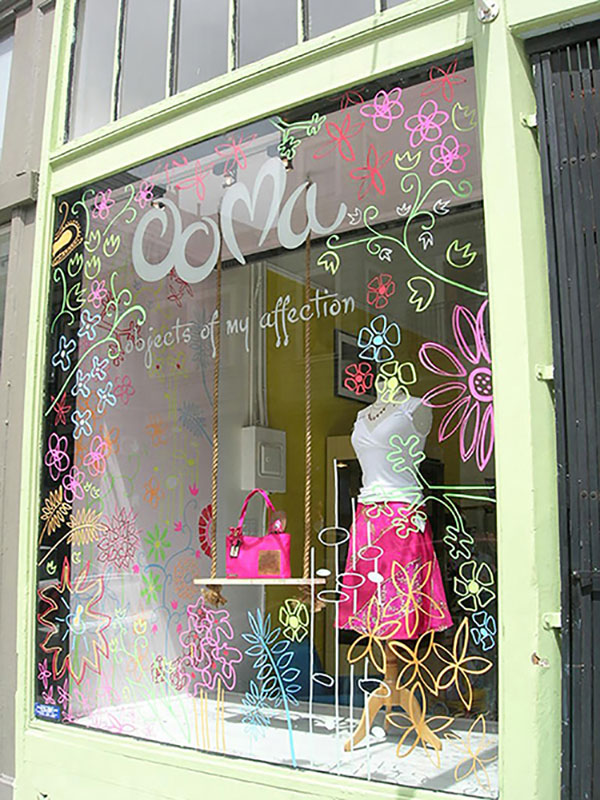 Petal pattern shop decoration window glass stickers glass door
