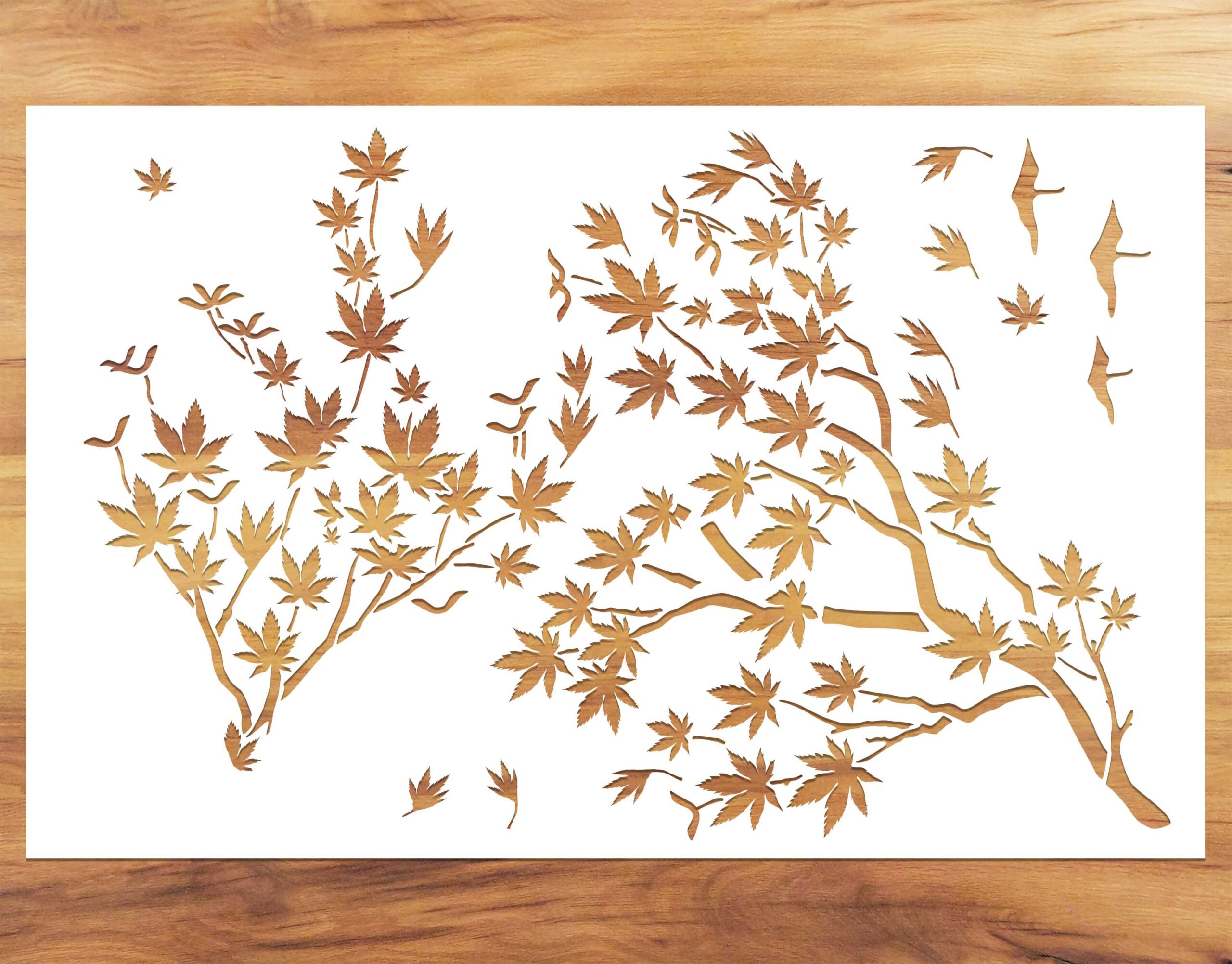 Maple Branch Paint Stencil