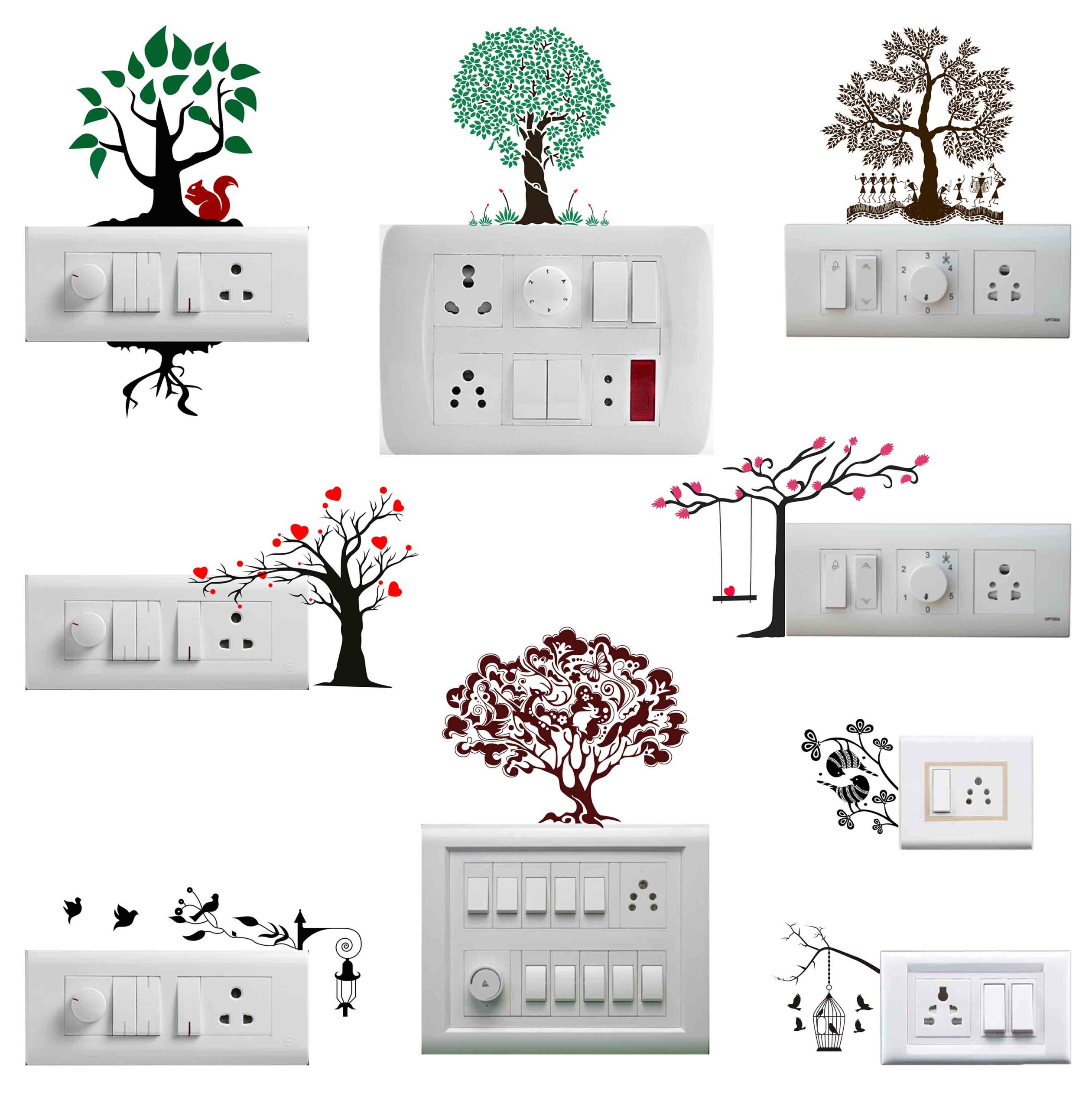 Tree & Leaves Switchboard Sticker