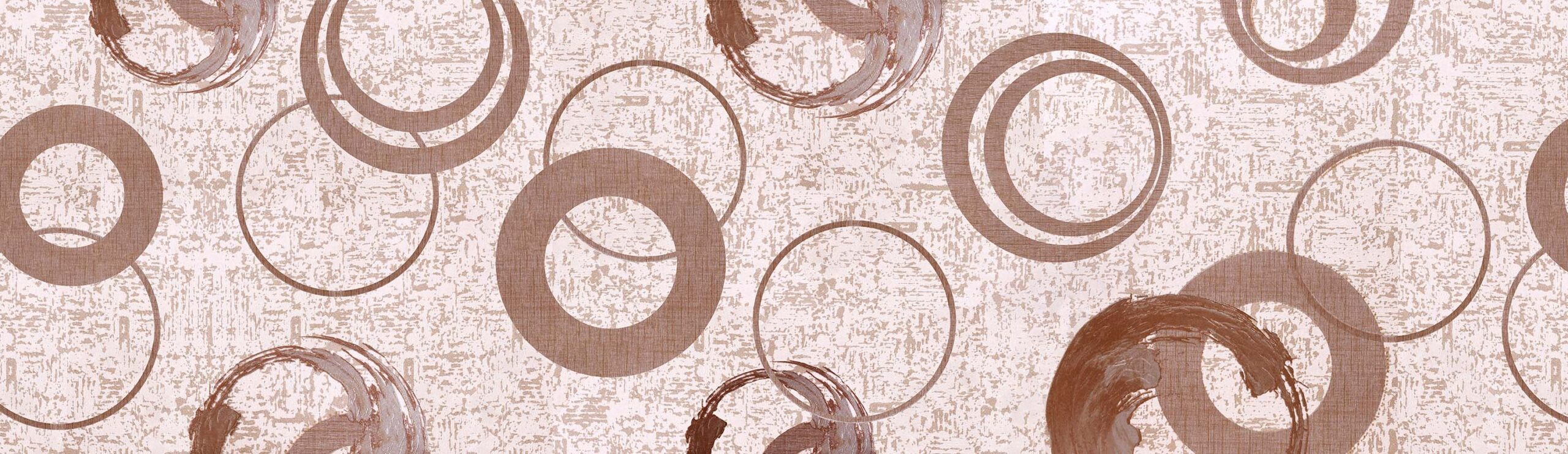 Circles Decorative Texture Brown Wall Border Sticker