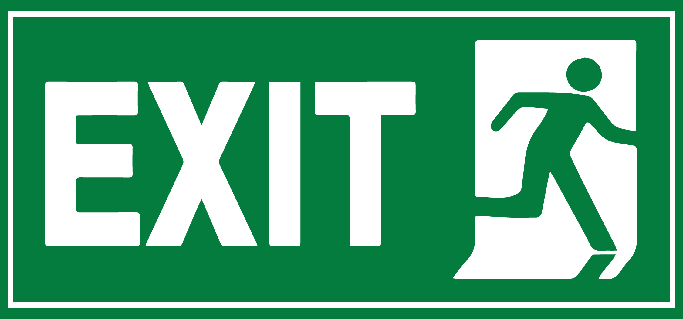 Safety “Exit” Foam Sign Board – 15 in x 7 in