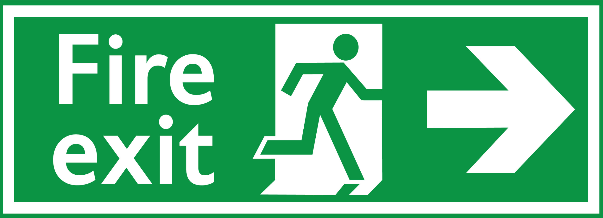 Safety “Fire Exit” Foam Sign Board – 18 in x 7 in