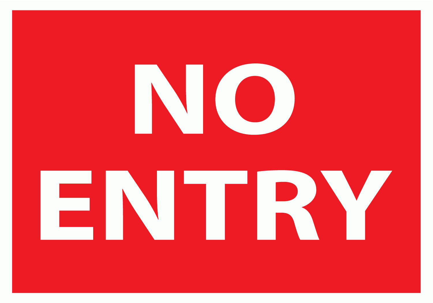 Safety & Warning “No Entry” Sun Sign Board – 10 in x 7 in