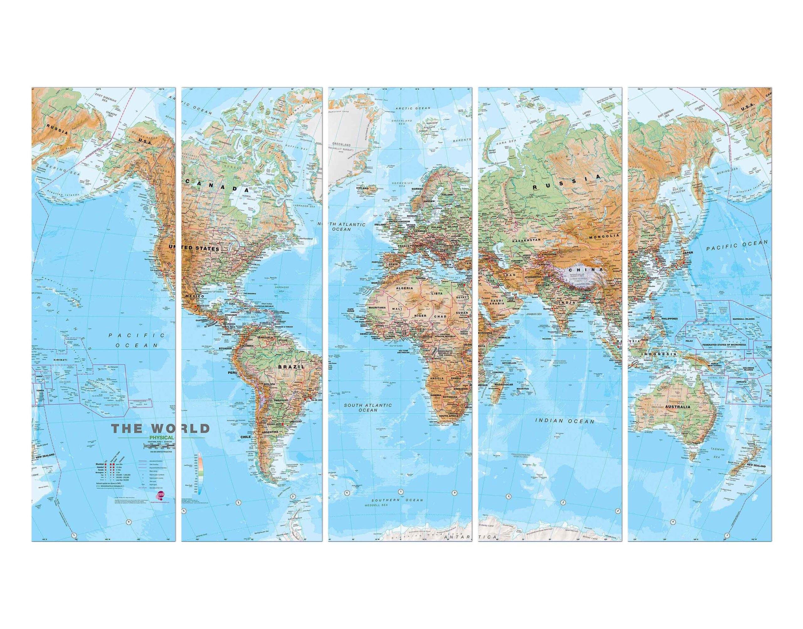 World Map Wall Art Painting