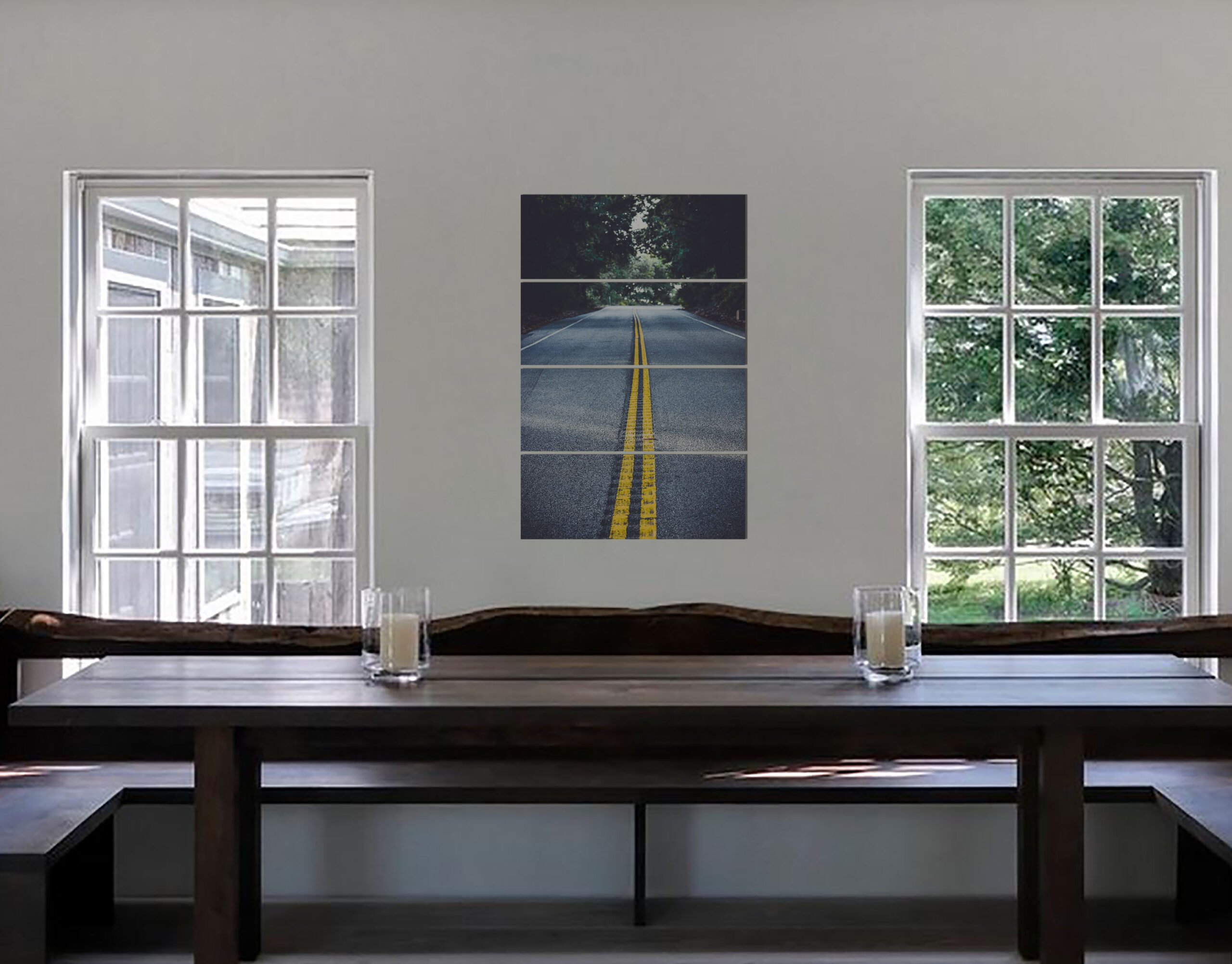 Vision of the Future New Beginning Road Wall Canvas Print