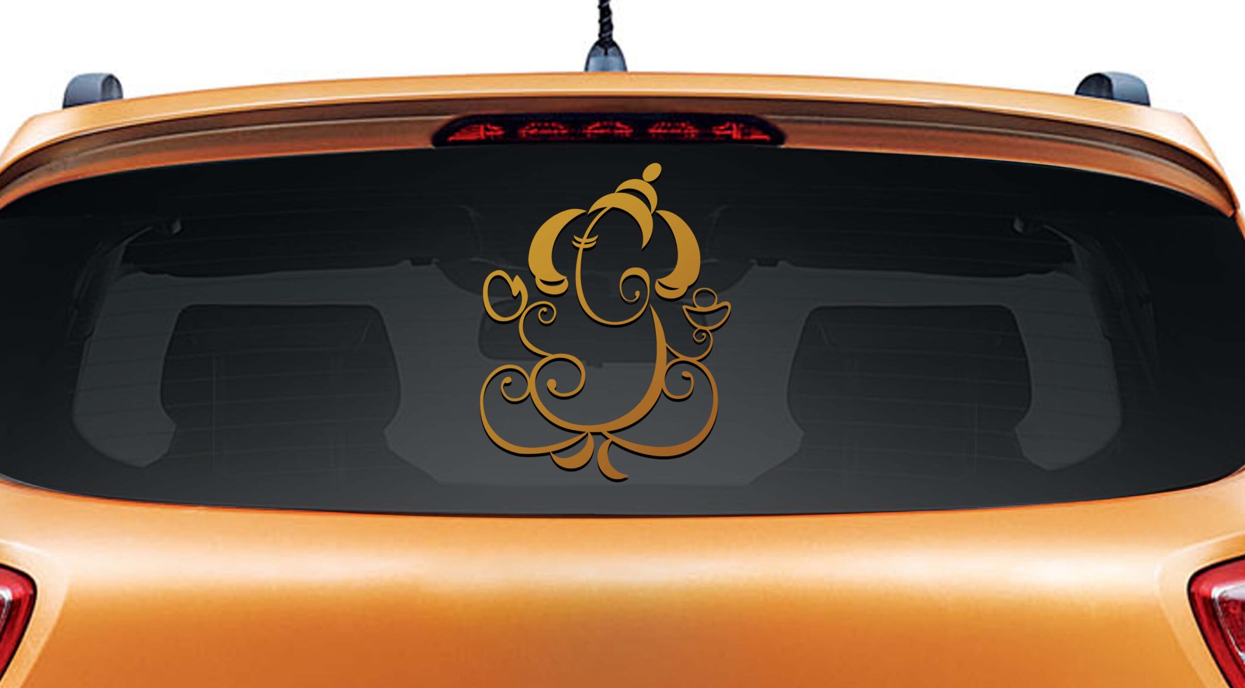 Shining Ganesha Car Rear Glass Sticker