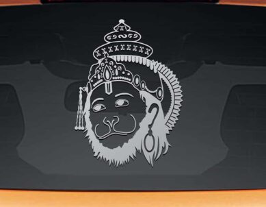 Hanuman Shining Car Rear Glass Sticker
