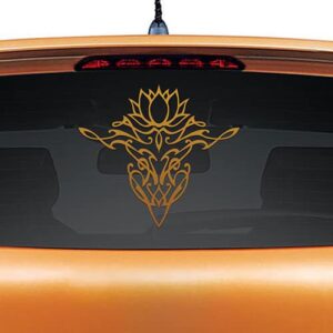 Lotus Calligraphy Copper Rear Car Sticker