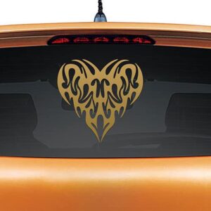 Pump my Heart Gold Rear Car Sticker