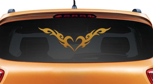 Heart of Fire Copper Rear Car Sticker