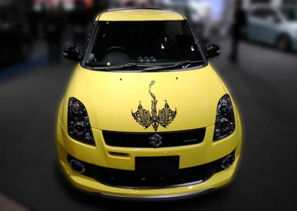 Dragon Avatar Black Bonnet Car Sticker