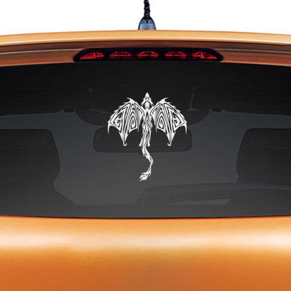 Dragon Avatar Silver Rear Car Sticker