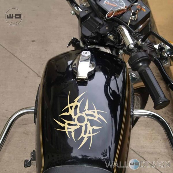 WallDesign Stickers Design For Motorbikes Tribal Chakra Gold Reflective Vinyl
