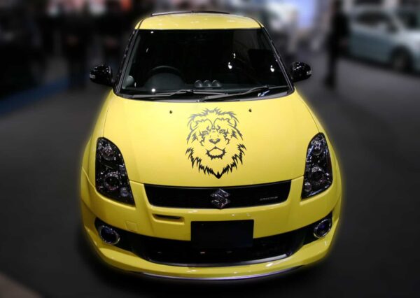 Lion King Black Bonnet Car Sticker