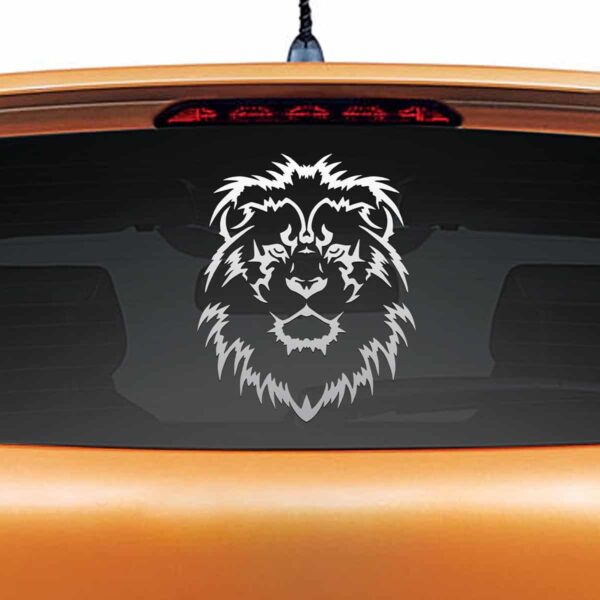 Lion King Silver Rear Car Sticker