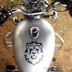 WallDesign Cool Stickers For Bikes Lion King Black Reflective Vinyl