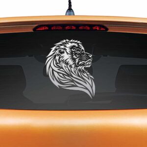 Lion Pride Silver Rear Car Sticker