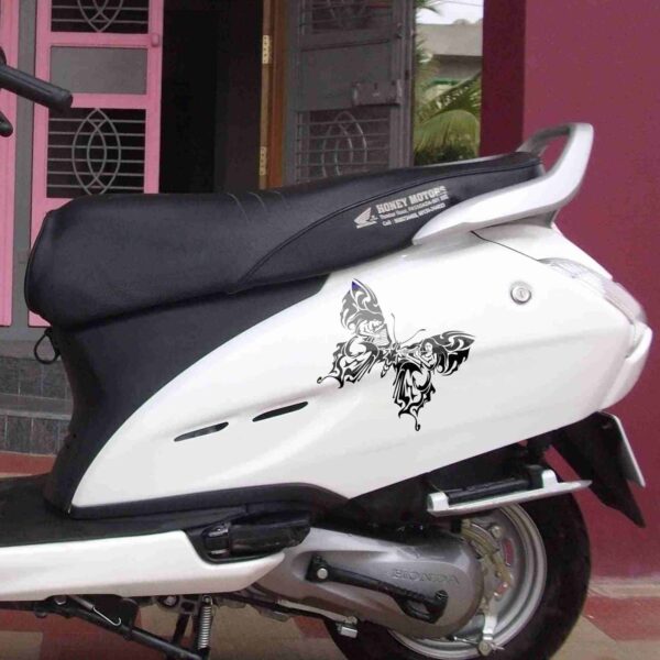 WallDesign Scooter Stickers And Decals Heavens Bells Black Reflective Vinyl