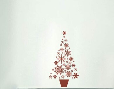 Winter Christmas Tree Wall Sticker