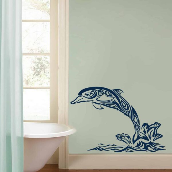 I Love Dolphin Bathroom decal