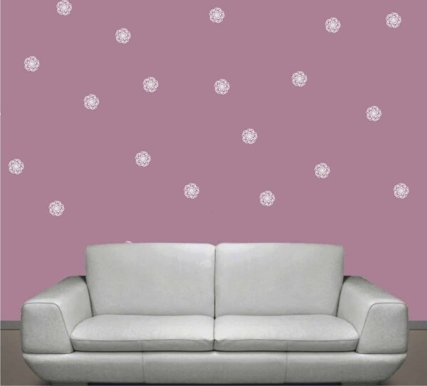 Flower Swirl Wall Pattern_Living room