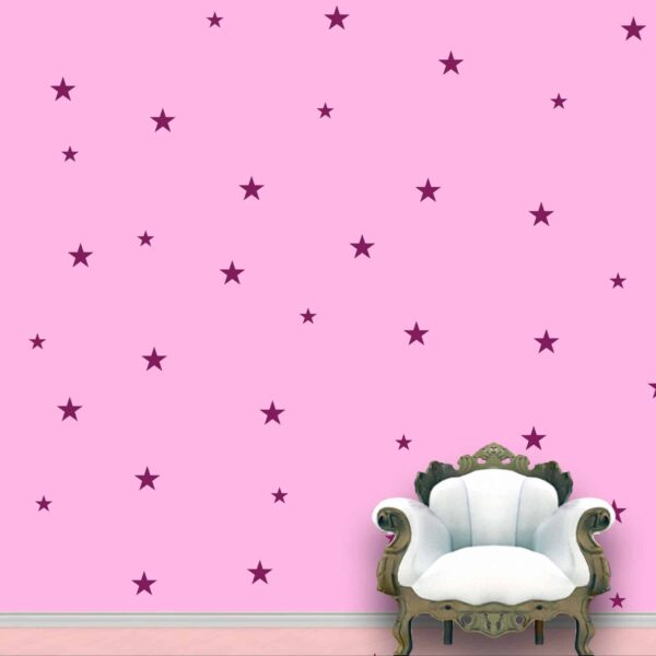 Stars Wall Pattern Violet Stickers Set of 118