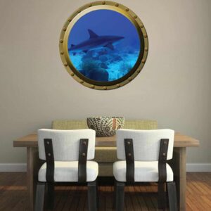 Submarine window illusion Dining room sticker