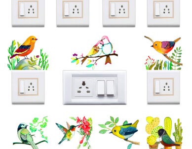 Birds & Branches Painting Art Switchboard Sticker