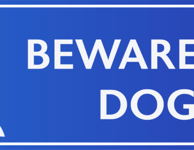 Caution “Beware of Dog” Foam Sign Board – 18 in x 7 in