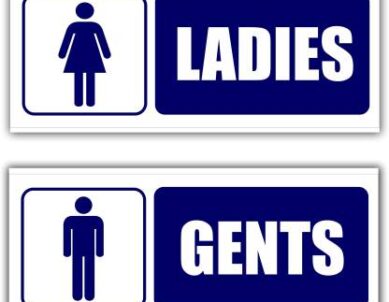 “Ladies & Gents” for Washroom Sun Sign Board – 15 in x 6.5 in