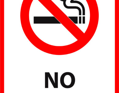 Warning “No Smoking” Sun Sign Board – 10 in x 7 in