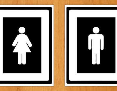Girl & Boy Indication for Washroom Sun Sign Board – 7 in x 9 in